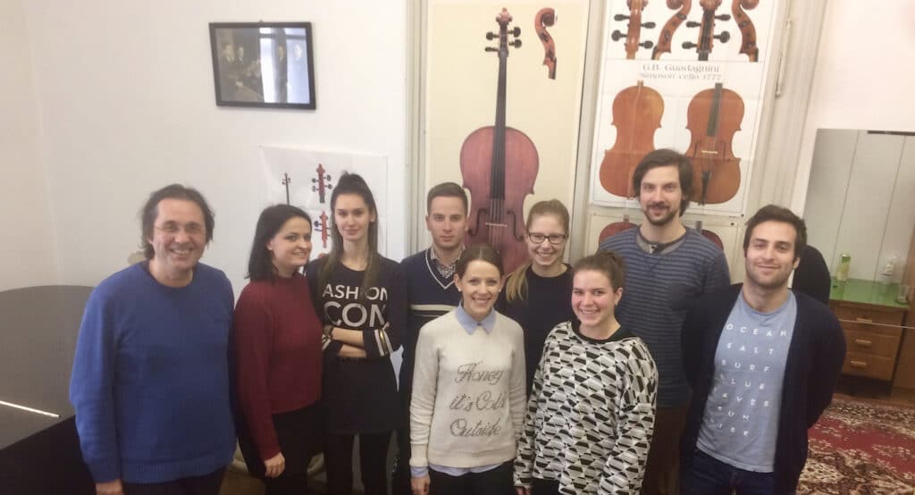 La classe de violon 2017/18 de Volodja Balzalorsky à l'Académie de musique de l'Université de Ljubljana