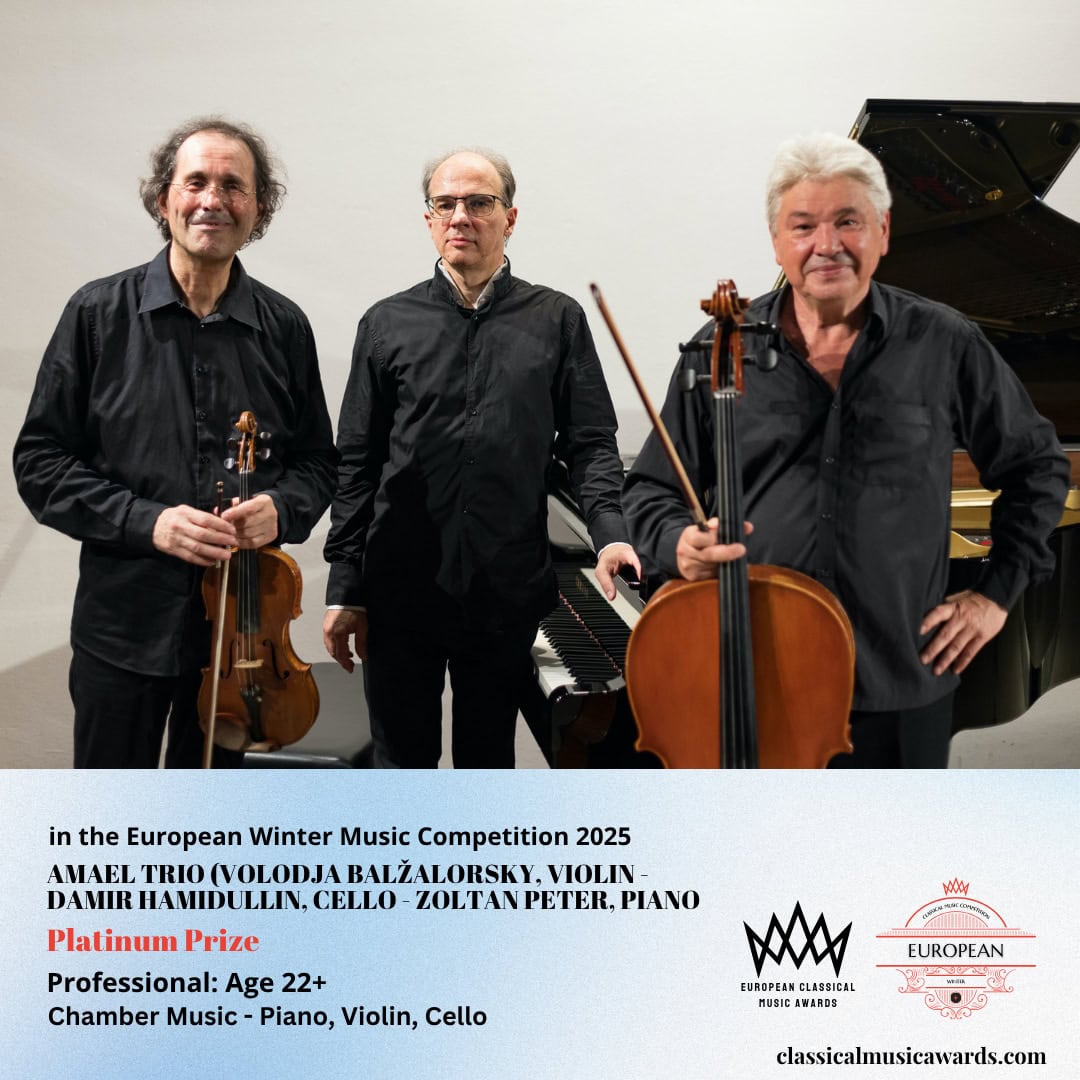 European Classical Music Award 2025 For Amael Trio: Platinum Award ...